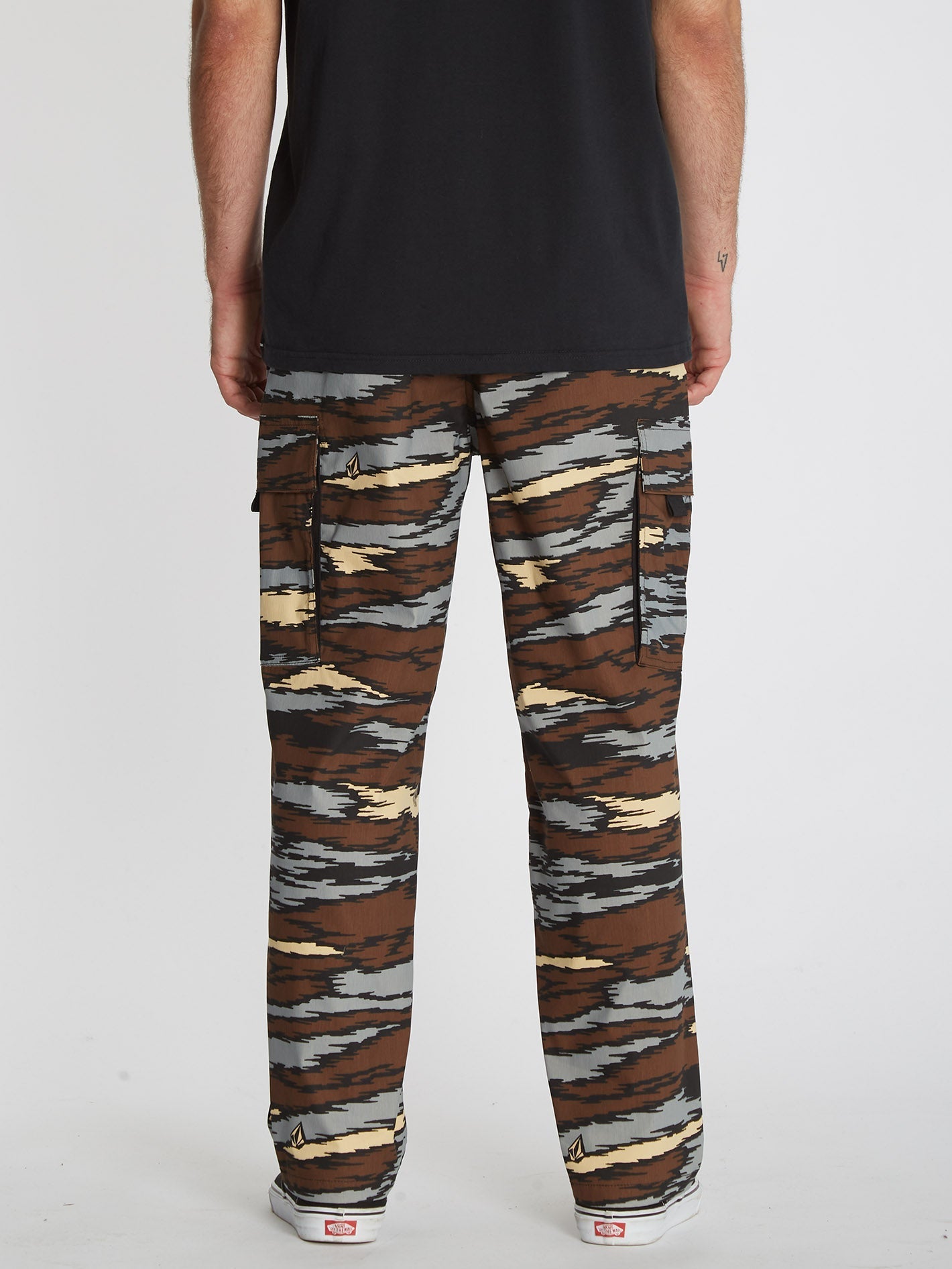 Pinz And Needles Cargo Trousers - BARK BROWN