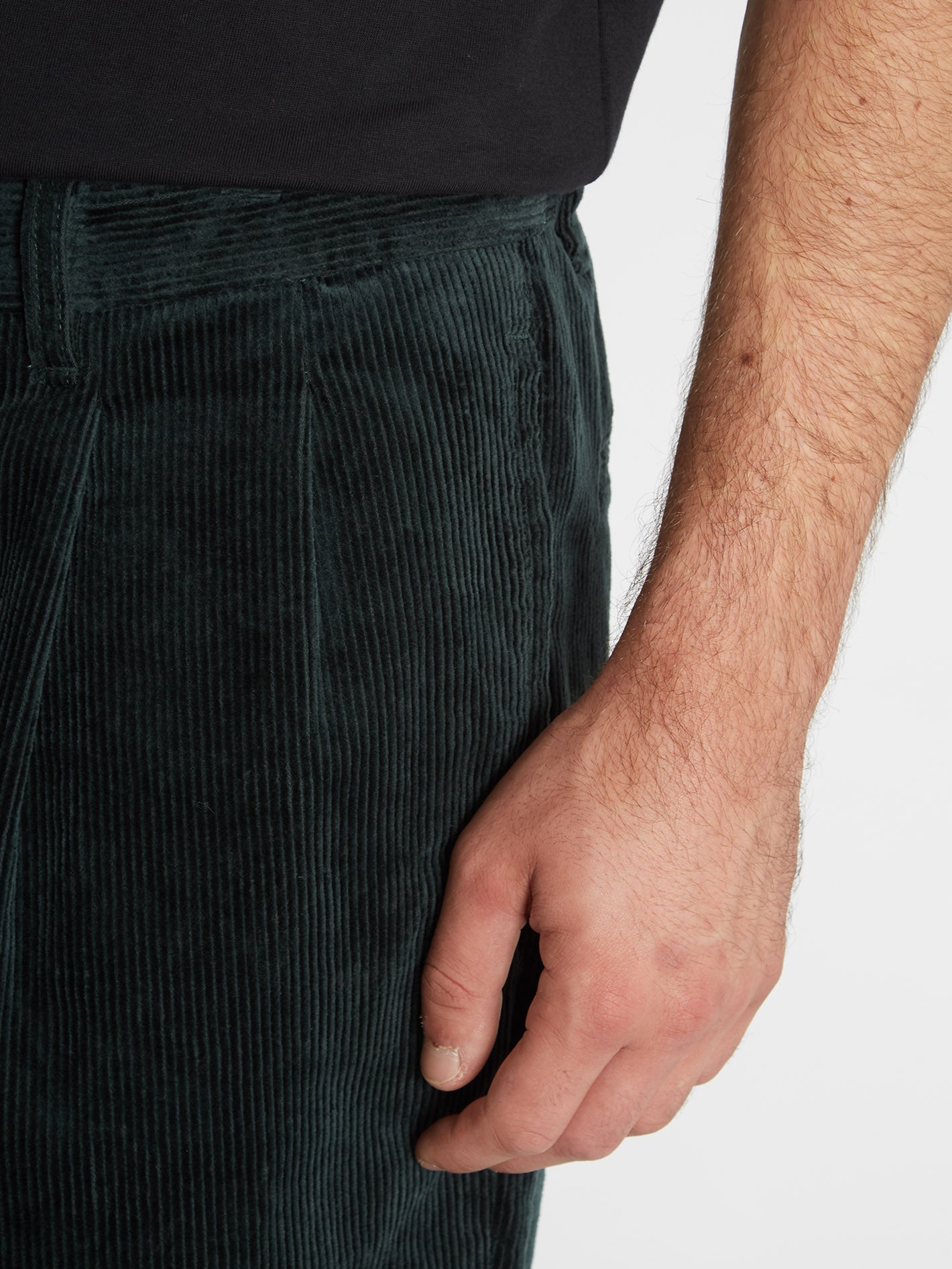 Louie Lopez Tapered Corduroy Trousers - CEDAR GREEN