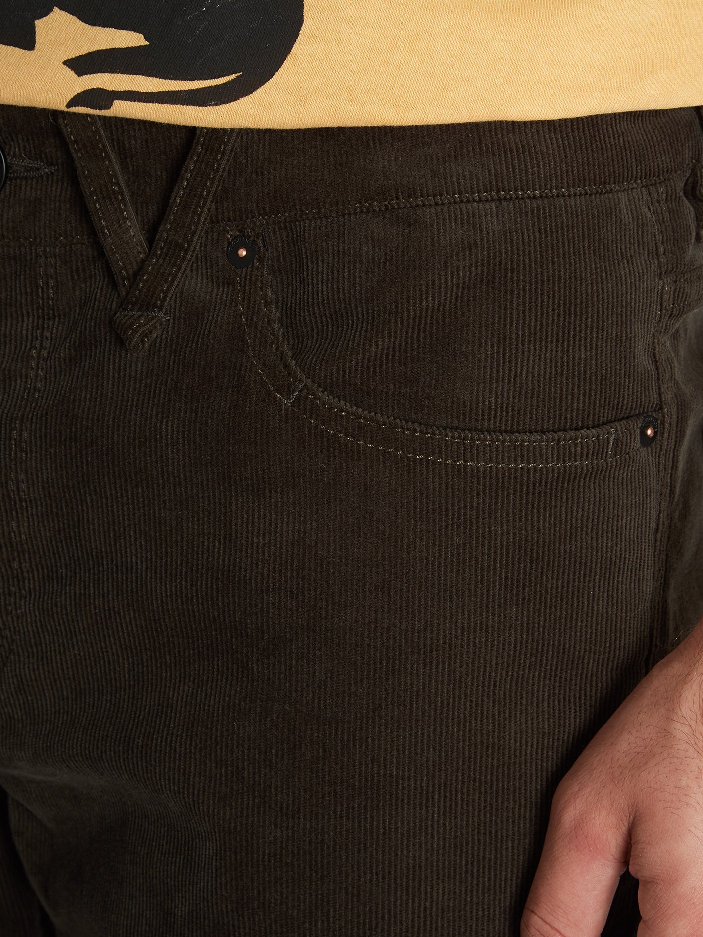 Solver 5 Pocket Corduroy Trousers - RINSED BLACK