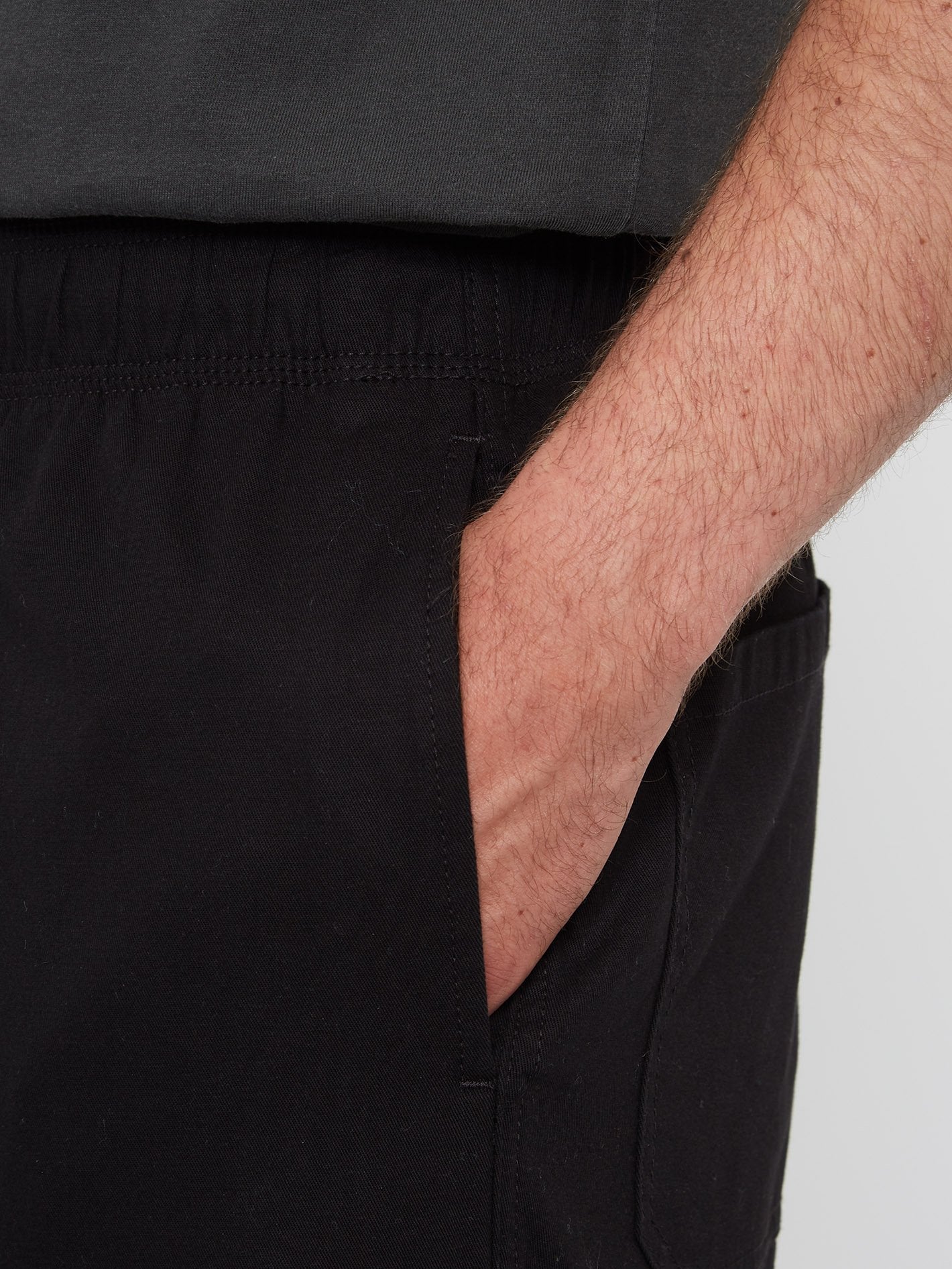 Psychstone Elasticated waist Trousers - BLACK COMBO