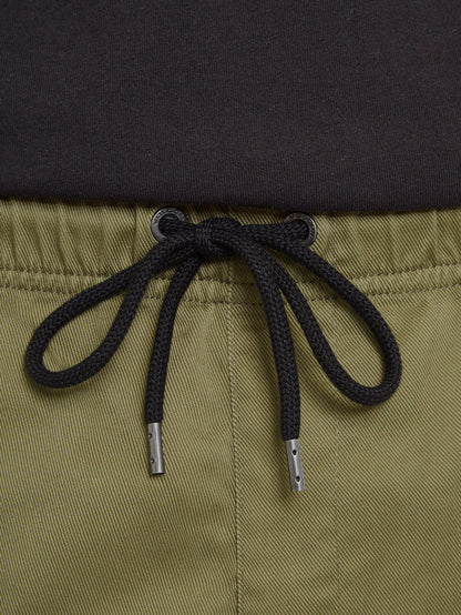 Outer Spaced Solid Elasticated waist Trousers - MARTINI OLIVE