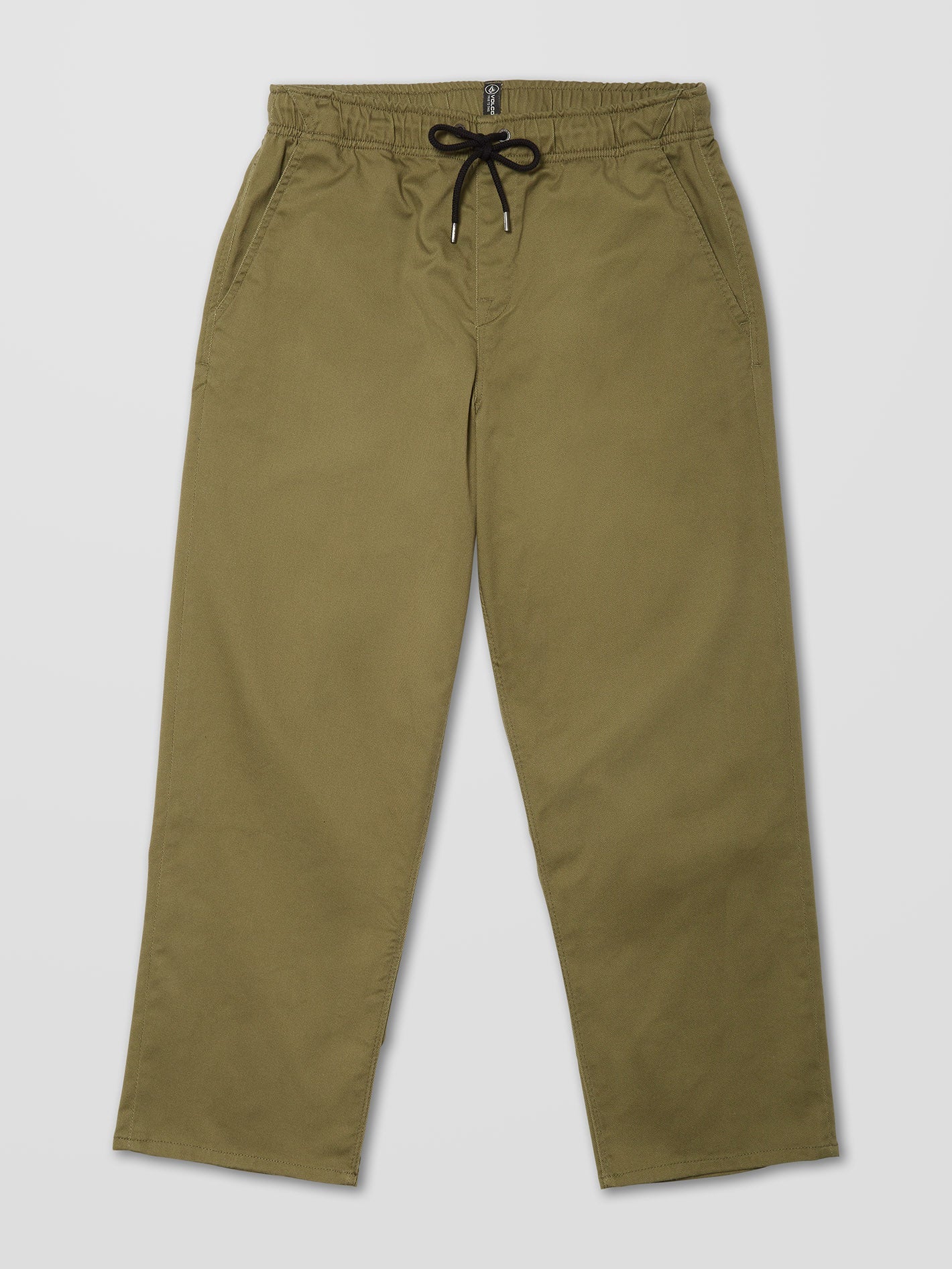 Outer Spaced Solid Elasticated waist Trousers - MARTINI OLIVE