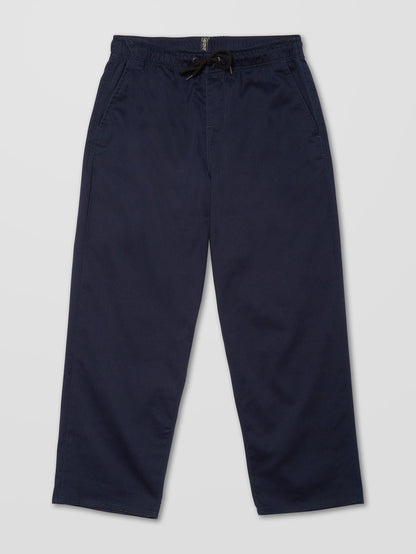 Outer Spaced Solid Elasticated waist Trousers - NAVY