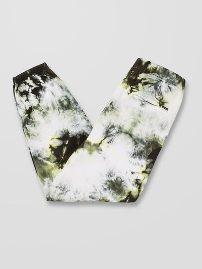 Iconic Stone Plus Fleece Trousers - LIME TIE DYE