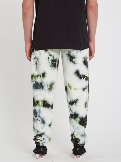 Iconic Stone Plus Fleece Trousers - LIME TIE DYE