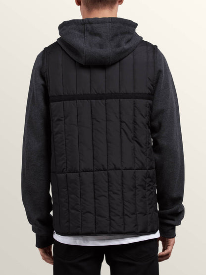 Stripester Puffer Jacket - Black