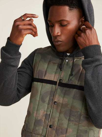 Stripester Puffer Jacket - Camouflage