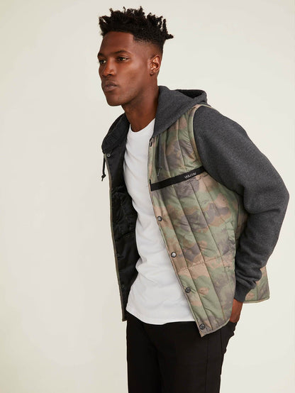 Stripester Puffer Jacket - Camouflage