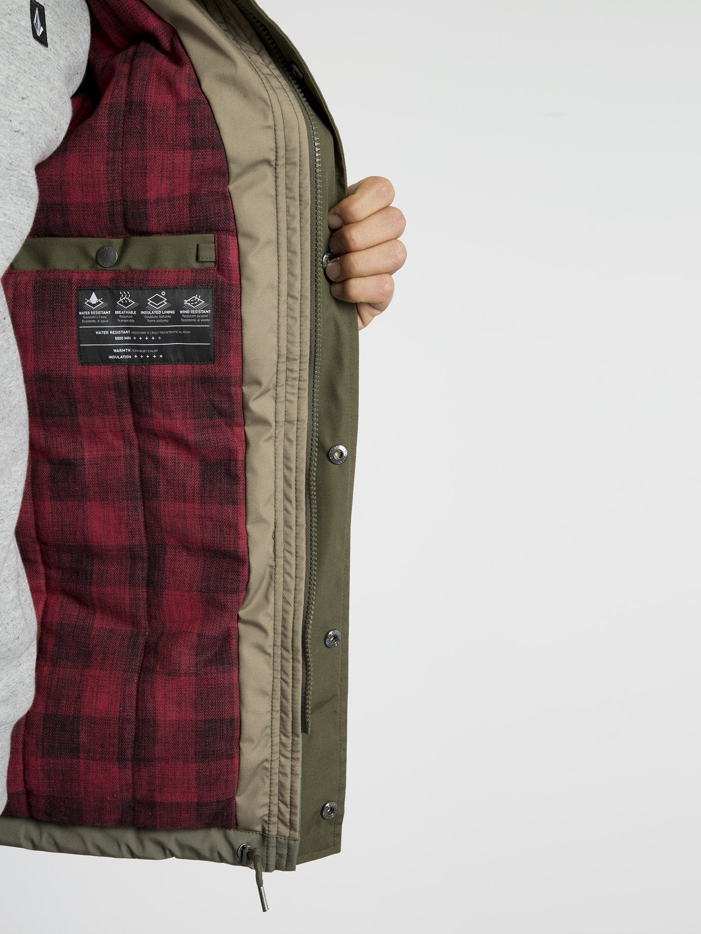 Renton Winter 5K Jacket - Army Green Combo
