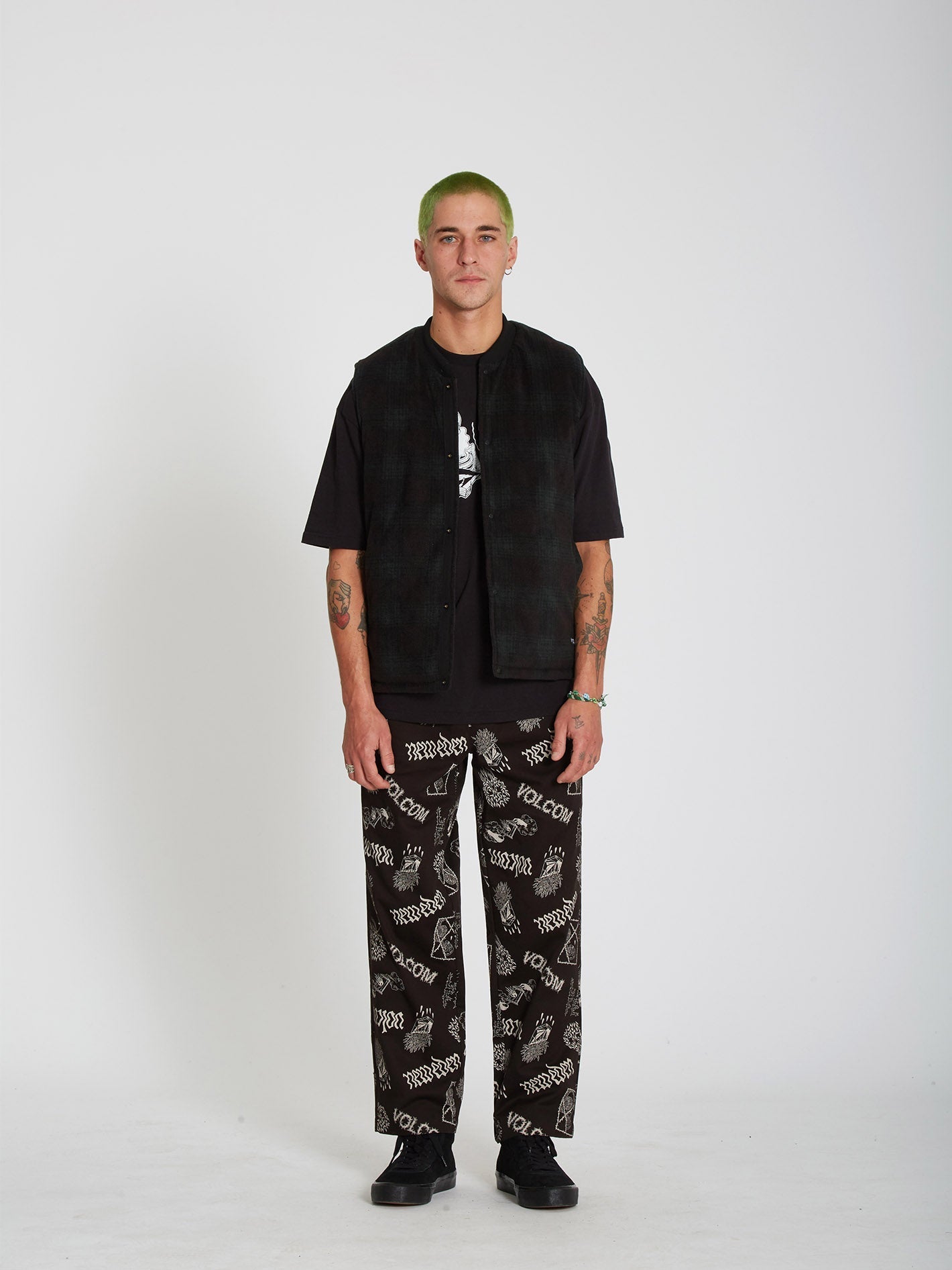 Bowered Vest (Reversible) - BLACK