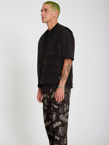 Bowered Vest (Reversible) - BLACK