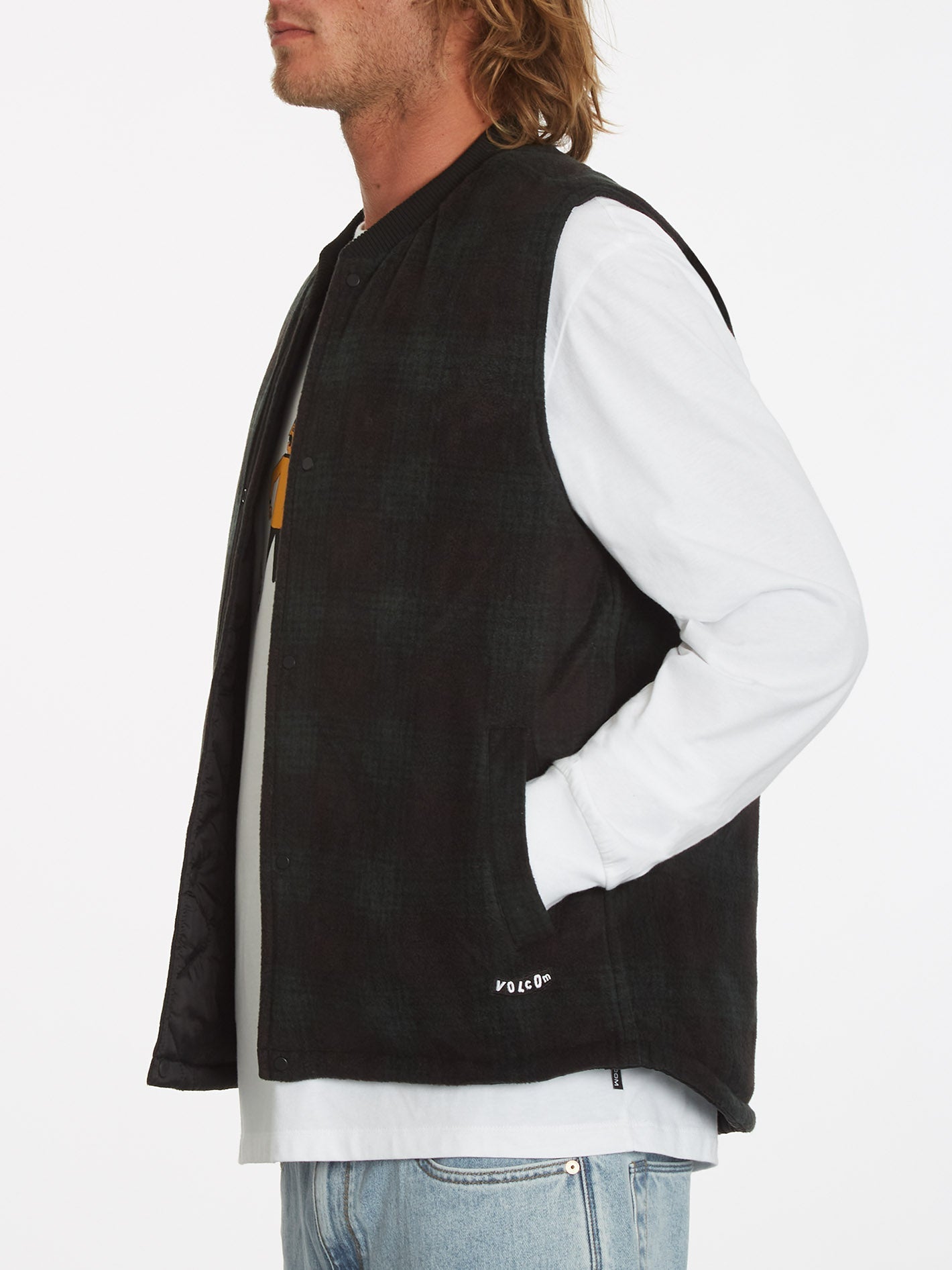 Bowered Vest (Reversible) - BLACK