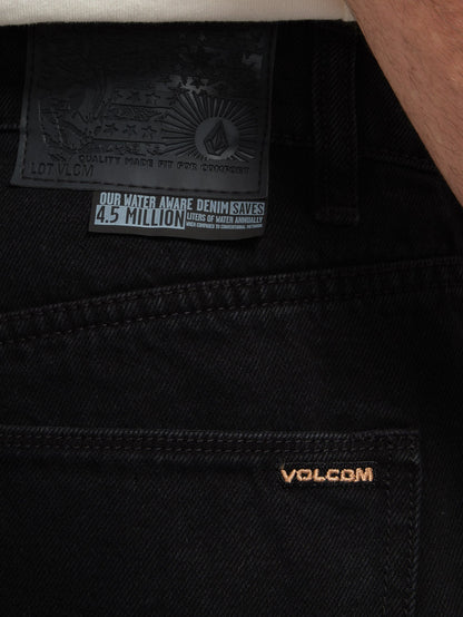Billow Tapered Jeans - BLACK