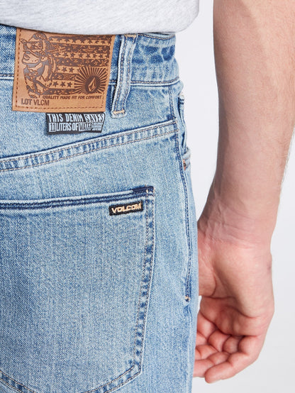 Solver Tapered Denim - Vmi-Vintage Marbled Indigo