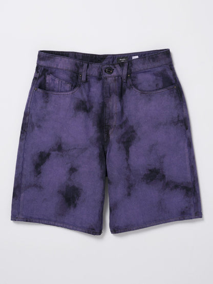Billow Denim Short - DEEP PURPLE