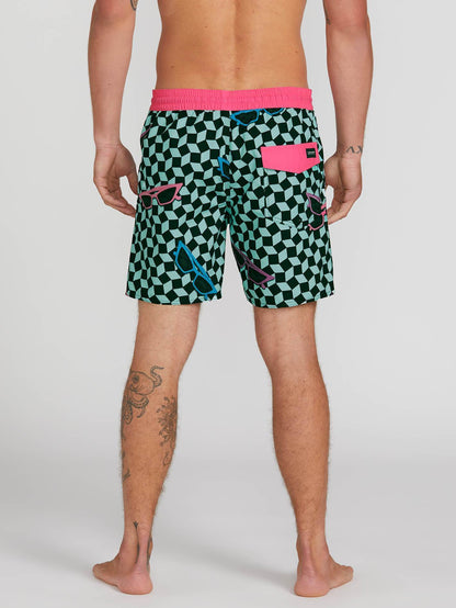 Flashback Trunk 17" Boardshort - Resin Blue