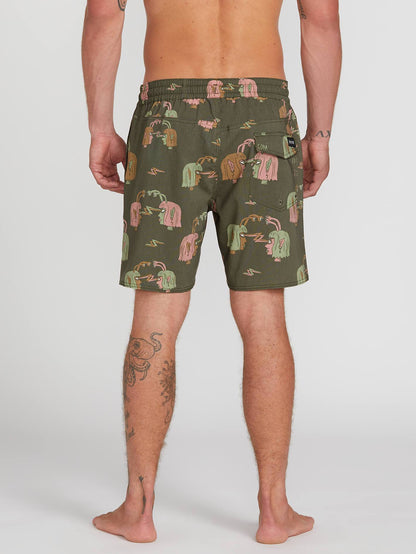 Alienated Trunk 17" Boardshort - Mossstone