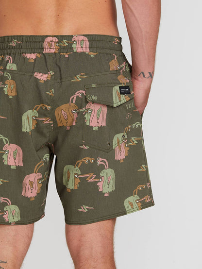 Alienated Trunk 17" Boardshort - Mossstone