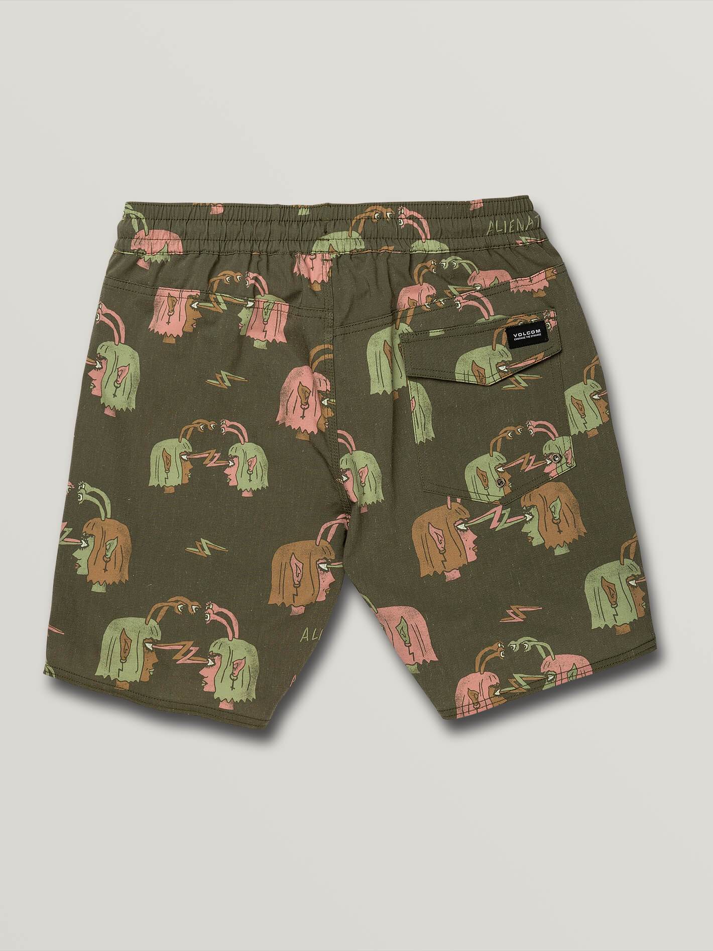 Alienated Trunk 17" Boardshort - Mossstone