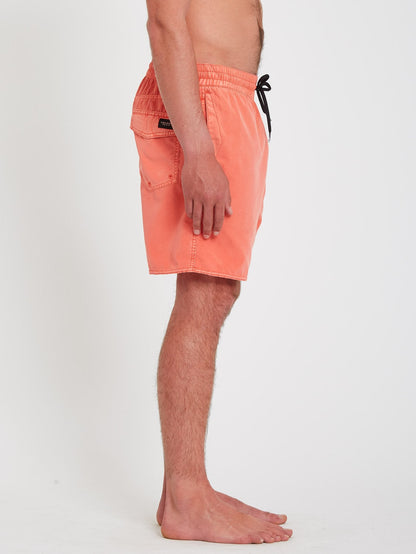 Center Trunk 17" Boardshort - LIVING CORAL