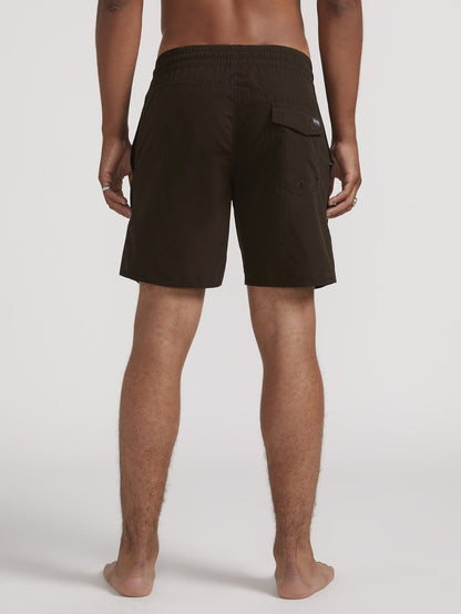 Lido Solid Trunk 16" Boardshort - BLACK