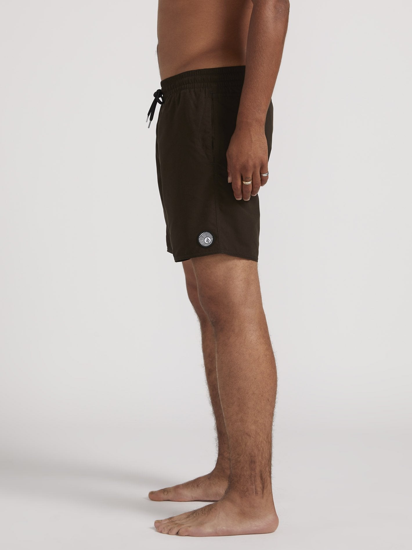 Lido Solid Trunk 16" Boardshort - BLACK