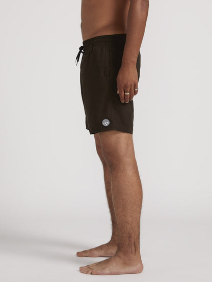 Lido Solid Trunk 16" Boardshort - BLACK