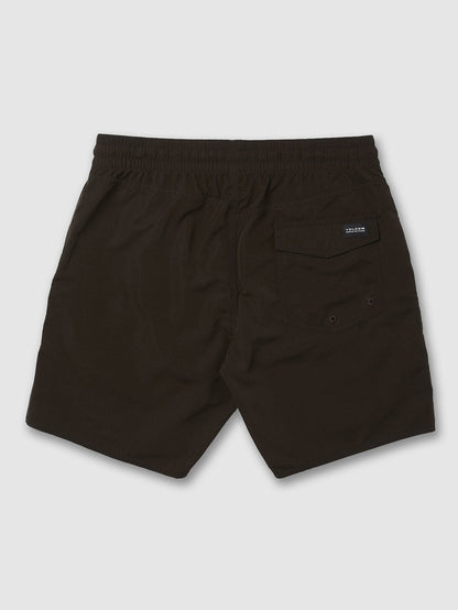 Lido Solid Trunk 16" Boardshort - BLACK