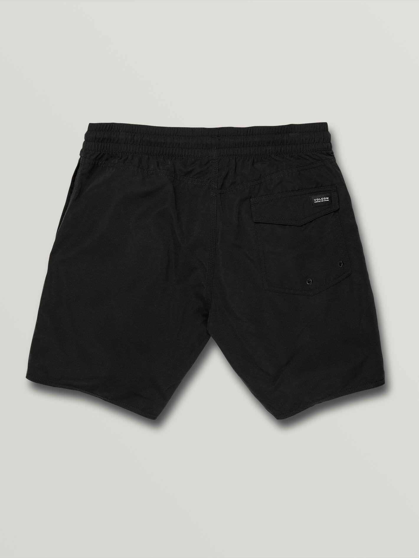 Lido Solid Trunk 16" Boardshort - BLACK