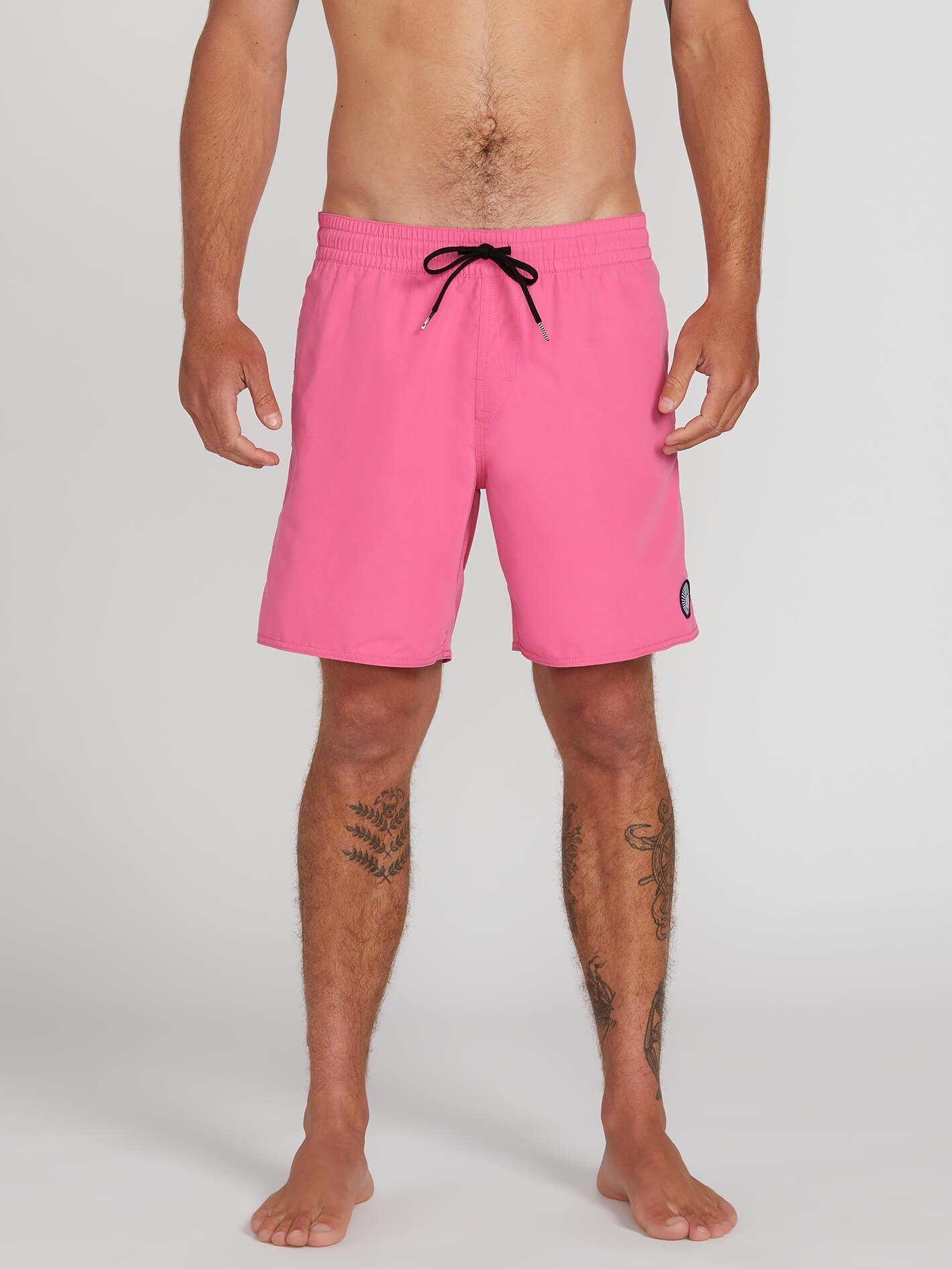 Lido Solid Trunk 16" Boardshort - Desert Pink