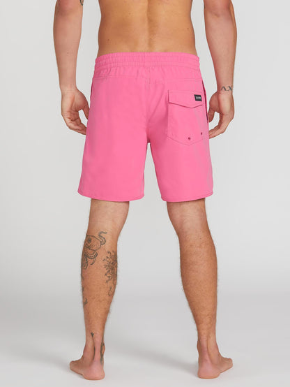 Lido Solid Trunk 16" Boardshort - Desert Pink