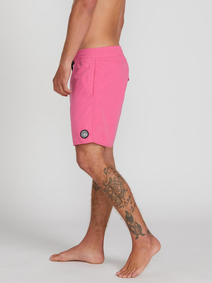 Lido Solid Trunk 16" Boardshort - Desert Pink