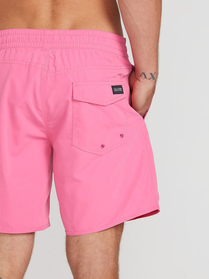 Lido Solid Trunk 16" Boardshort - Desert Pink