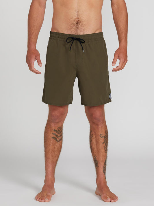 Lido Solid Trunk 16" Boardshort - Military