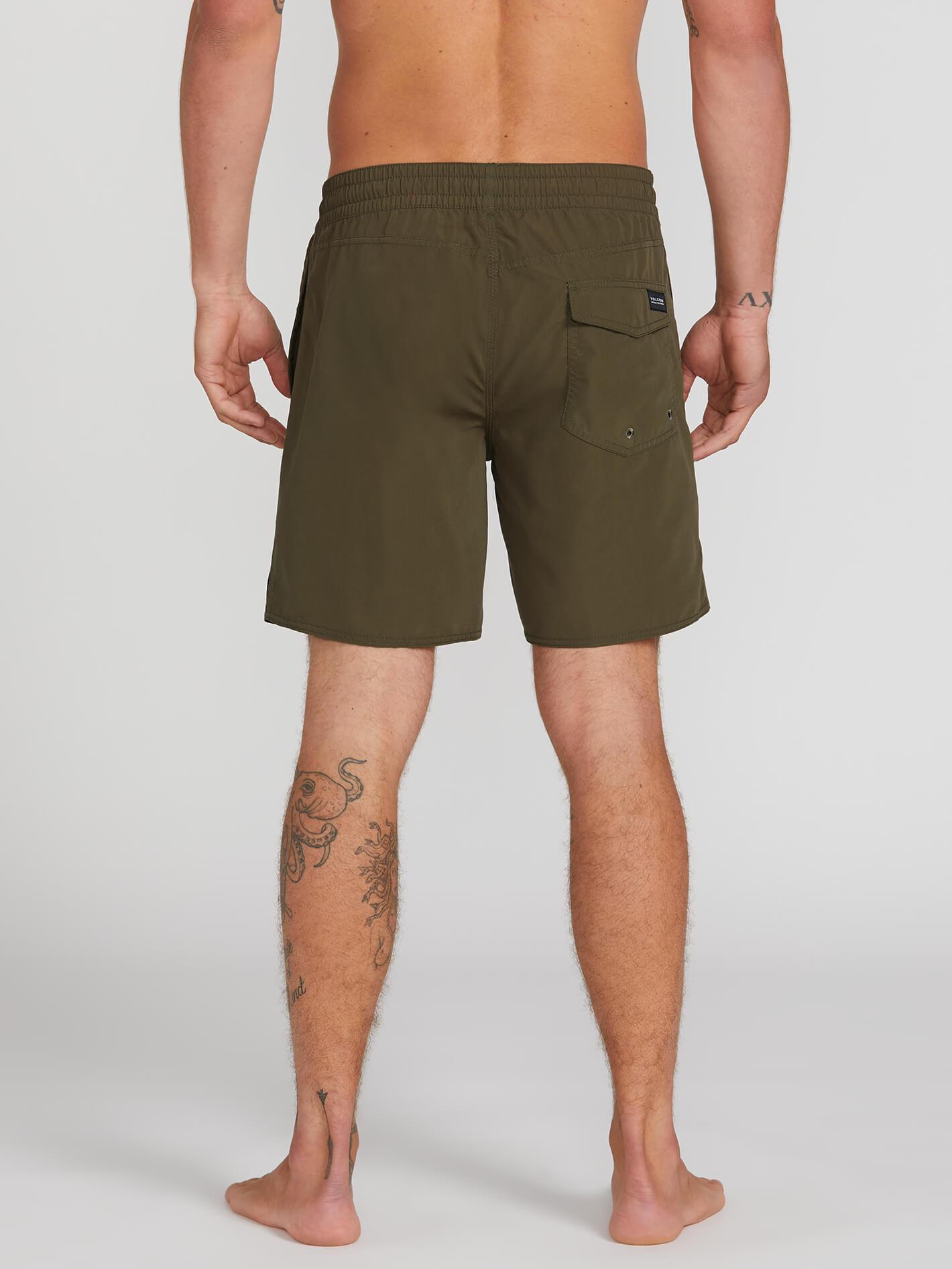 Lido Solid Trunk 16" Boardshort - Military
