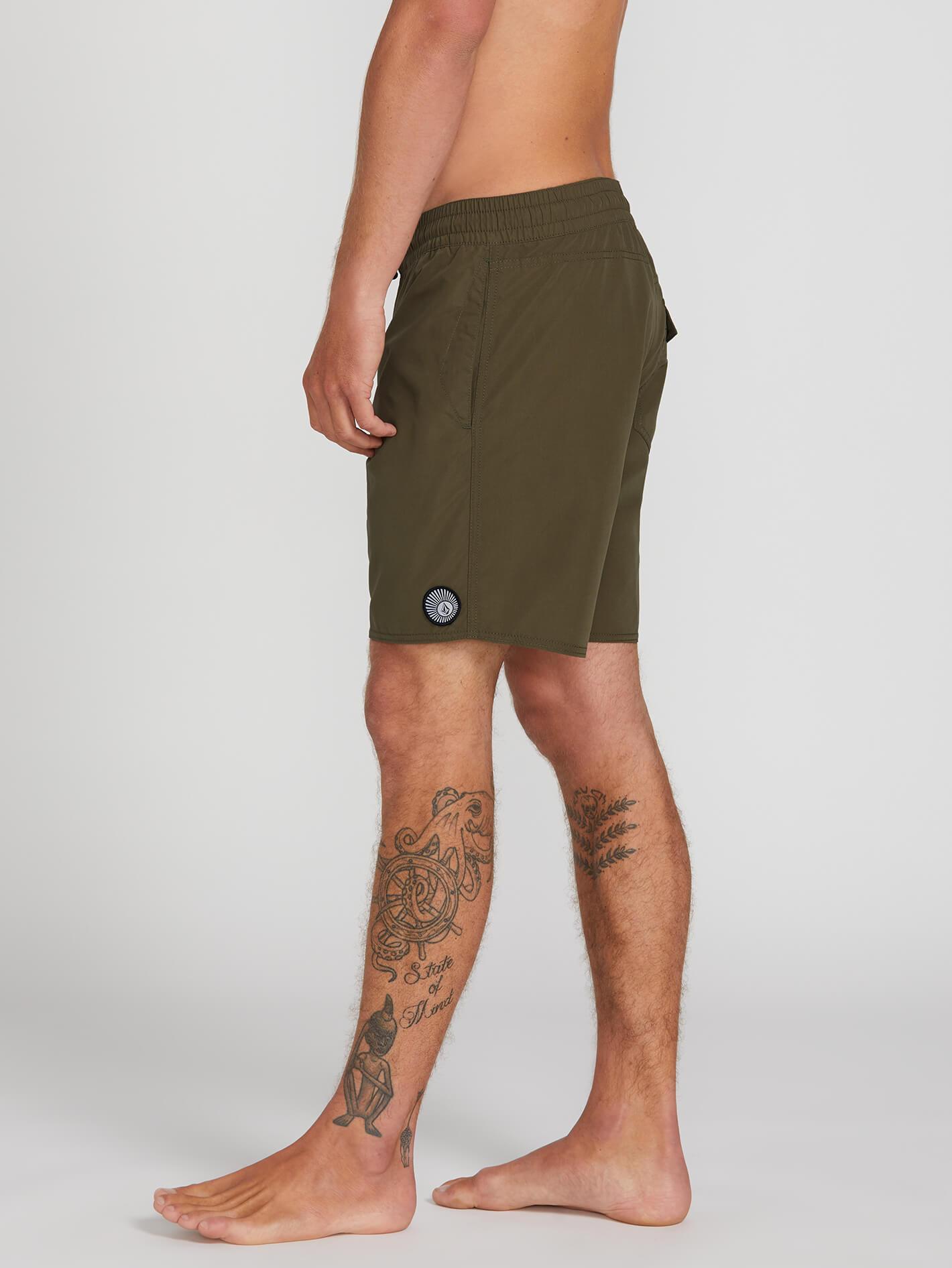 Lido Solid Trunk 16" Boardshort - Military