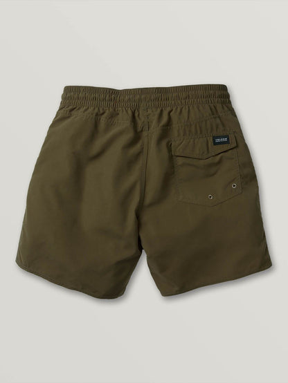 Lido Solid Trunk 16" Boardshort - Military
