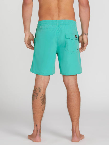 Lido Solid Trunk 16" Boardshort - Mysto Green