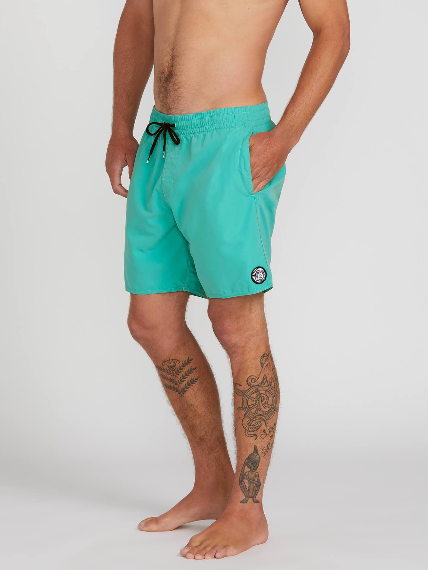 Lido Solid Trunk 16" Boardshort - Mysto Green