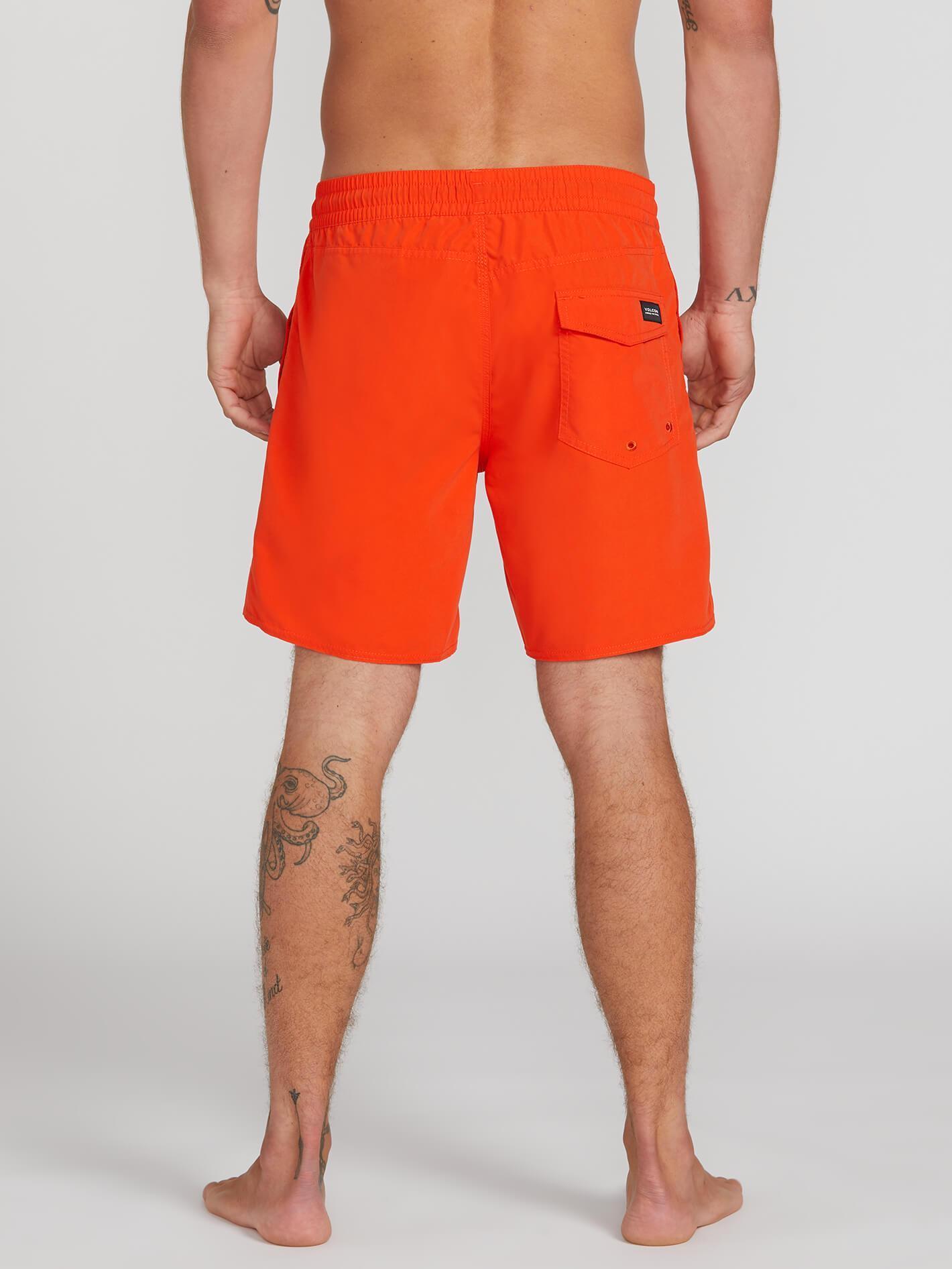 Lido Solid Trunk 16" Boardshort - Pepper Red