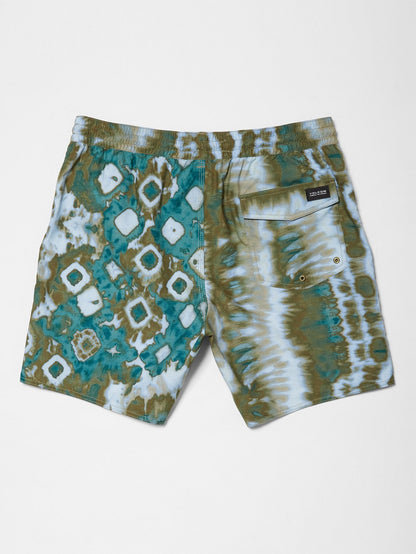 Earthly Delight Trunk 17" Boardshort - Spruce Green