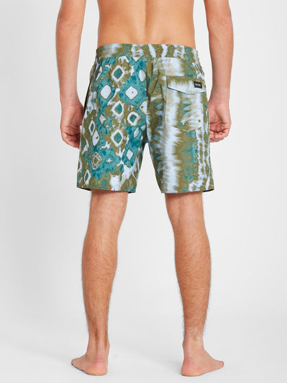 Earthly Delight Trunk 17" Boardshort - Spruce Green