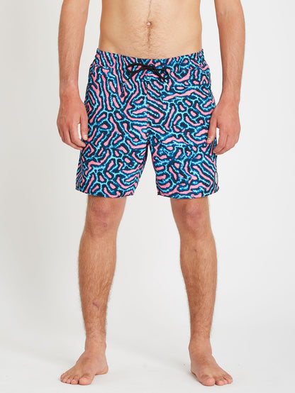 Coral Morph Trunk 17" Boardshort - Pink