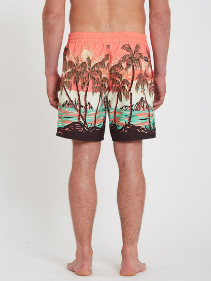 Novelty Trunk 17" Boardshort - LIVING CORAL