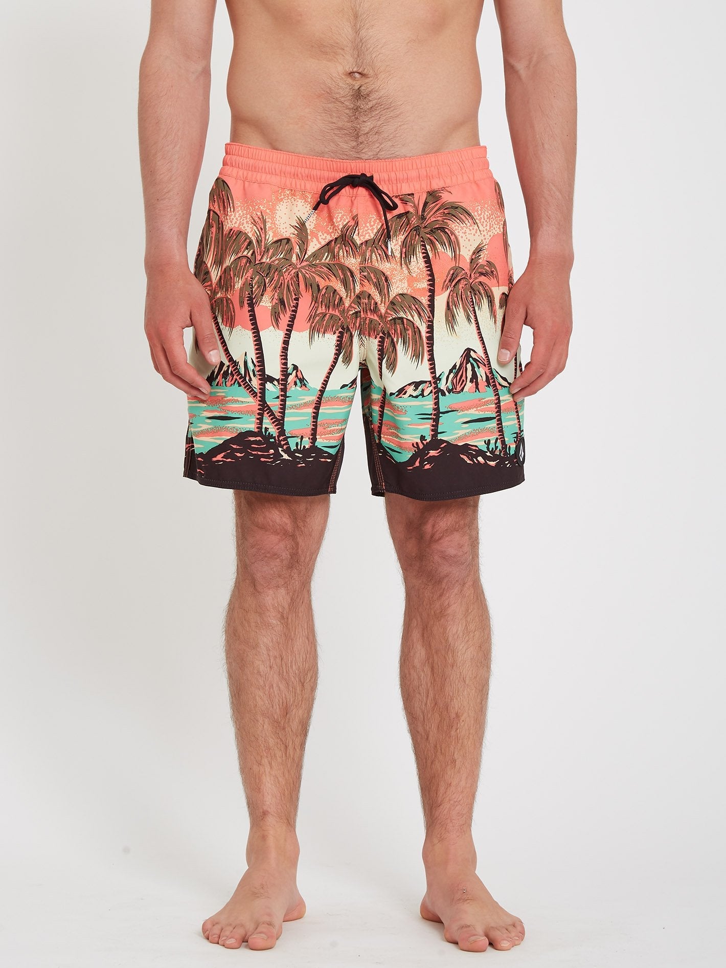 Novelty Trunk 17" Boardshort - LIVING CORAL