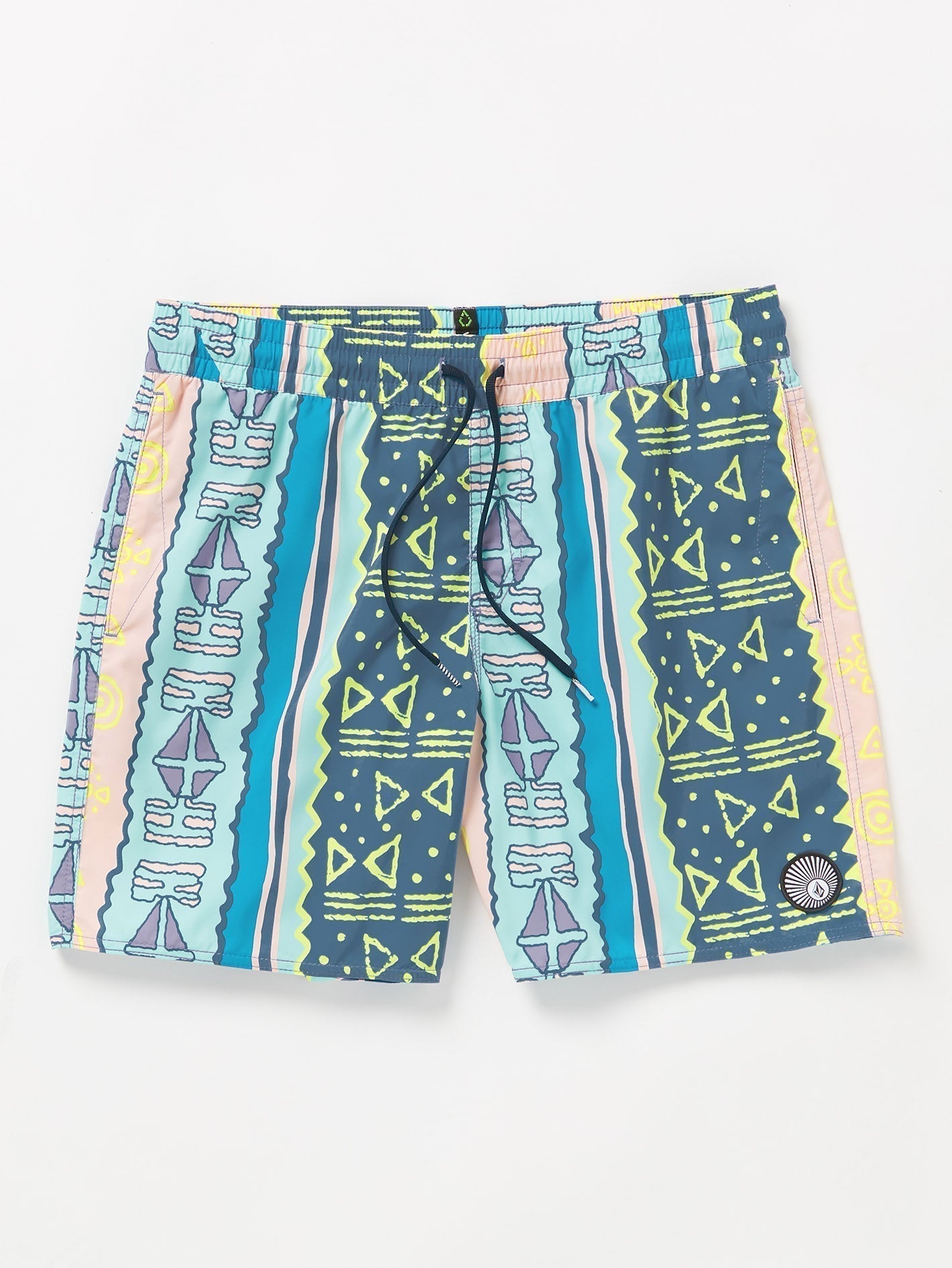 Lido Print Trunk 17" Boardshort - CRETE BLUE