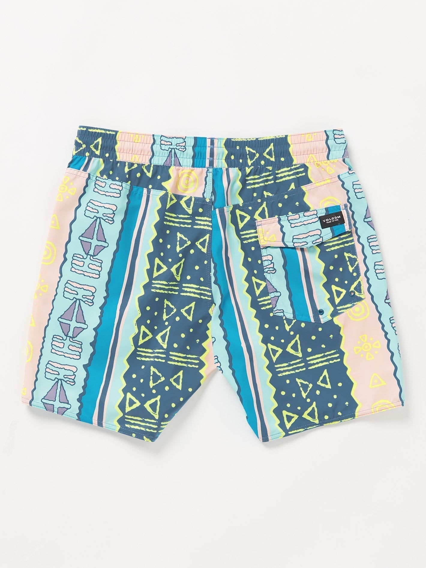 Lido Print Trunk 17" Boardshort - CRETE BLUE