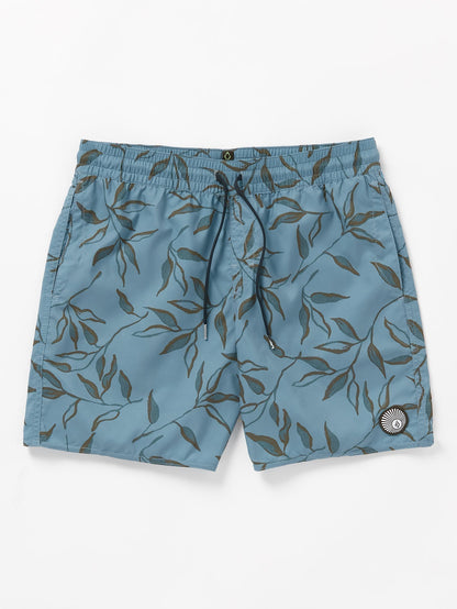 Lido Print Trunk 17" Boardshort - STONE BLUE