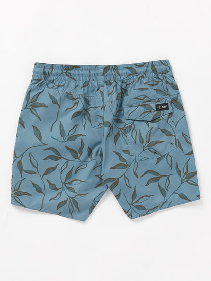 Lido Print Trunk 17" Boardshort - STONE BLUE