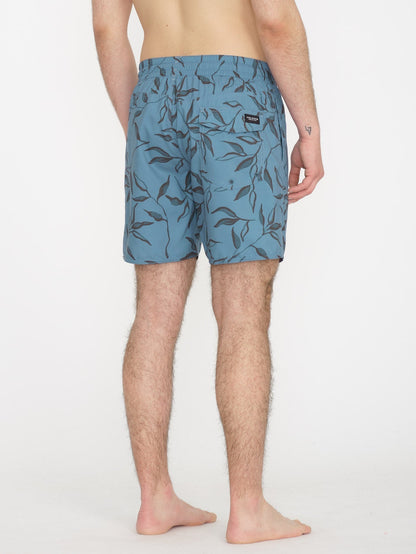 Lido Print Trunk 17" Boardshort - STONE BLUE